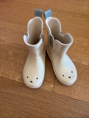 Miffy Kids Rain Boots with Cute Face Detail Rubber Size 24/ US 8